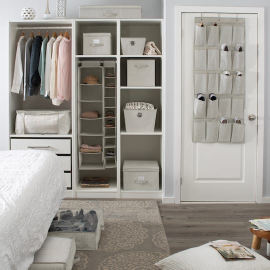 Simplify Gray 6-Shelf Boho Closet Organizer